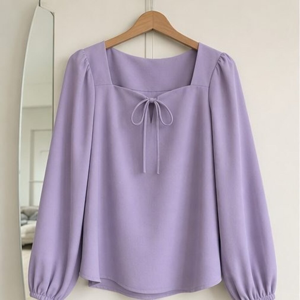 Lilac Peplum Top